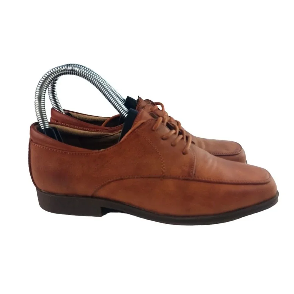 Kenneth Cole Reaction Kids Size 3 Brown Lace‎ Up Square Toe Oxford KCR181-144